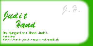 judit hand business card